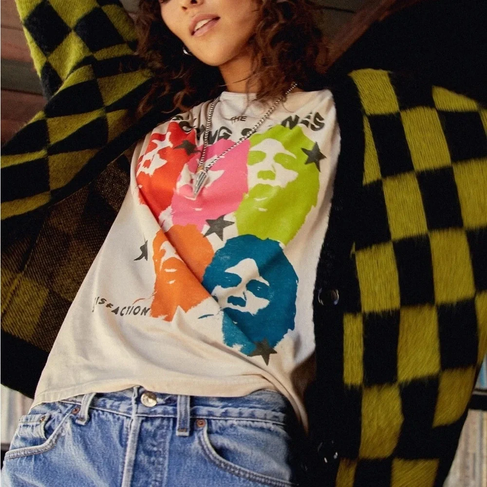 Daydreamer Rolling Stones Satisfaction Boyfriend Graphic Band Tee - XS - Picture 5 of 8
